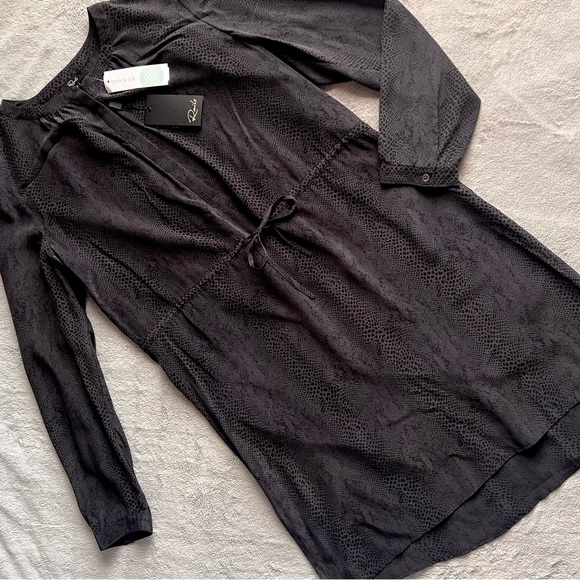 Rails Dresses & Skirts - NWT Rails Stitch Fix Hana Silk Snake Reptile Python Print Tie Waist Dress Cobra